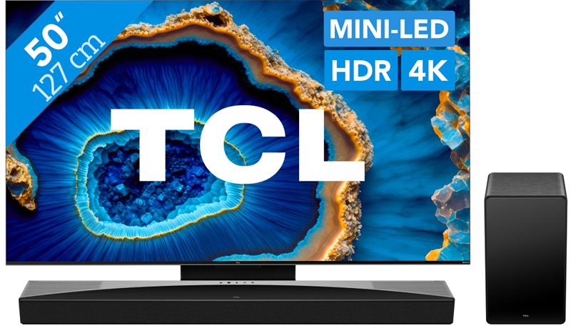 Foto van Tcl qd mini-led 50c803 (2023) + soundbar