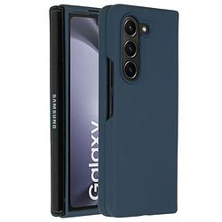 Foto van Accezz liquid silicone backcover samsung galaxy z fold 5 telefoonhoesje blauw