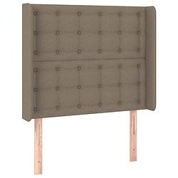 Foto van The living store hoofdbord klassiek trendy - 93x16x118/128 cm - taupe