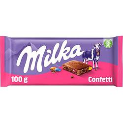 Foto van Milka confetti chocolade reep 100g bij jumbo