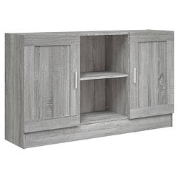 Foto van Vidaxl dressoir 120x30,5x70 cm bewerkt hout grijs sonoma eikenkleurig