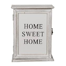 Foto van Houten sleutelkast/sleutelkluis home sweet home 20 x 26 cm - sleutelkastjes