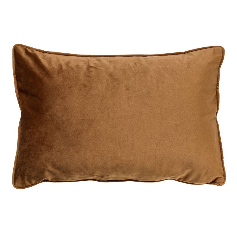 Foto van Dutch decor finn - sierkussen velvet tobacco brown 40x60 cm - bruin - bruin