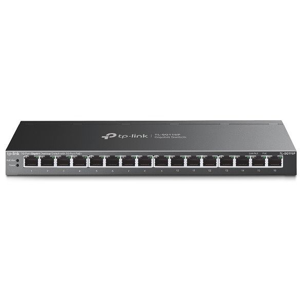 Foto van Tp-link tl-sg116p v1 switch zwart