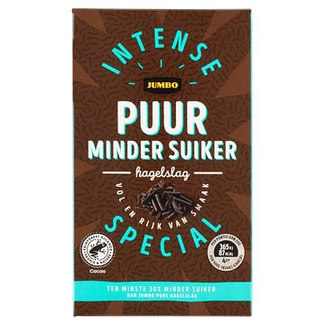 Foto van Jumbo hagelslag puur minder suiker 200g