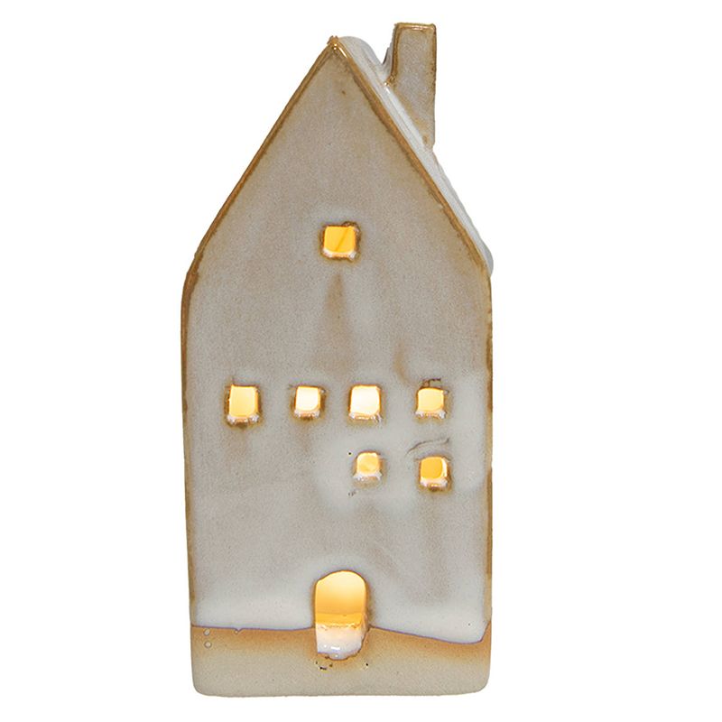 Foto van Clayre & eef decoratie huis 12 cm beige porselein beige