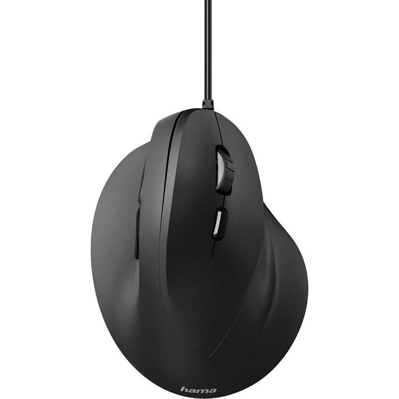 Foto van Hama ergonomische muis emc-500, met kabel desktop accessoire zwart