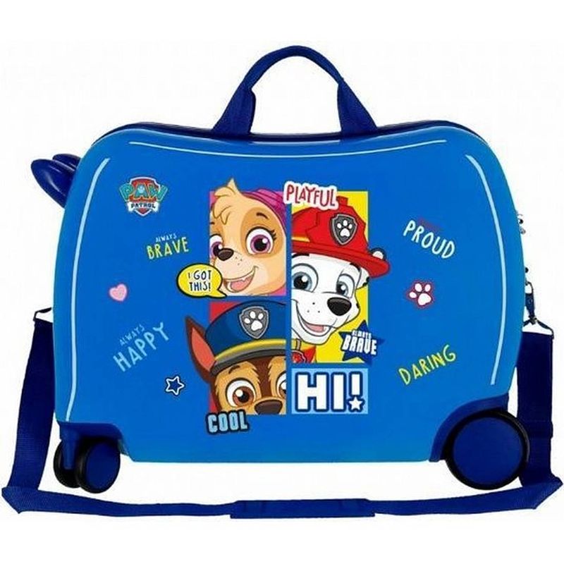 Foto van Paw patrol abs kinderkoffer rol zit kobalt blauw