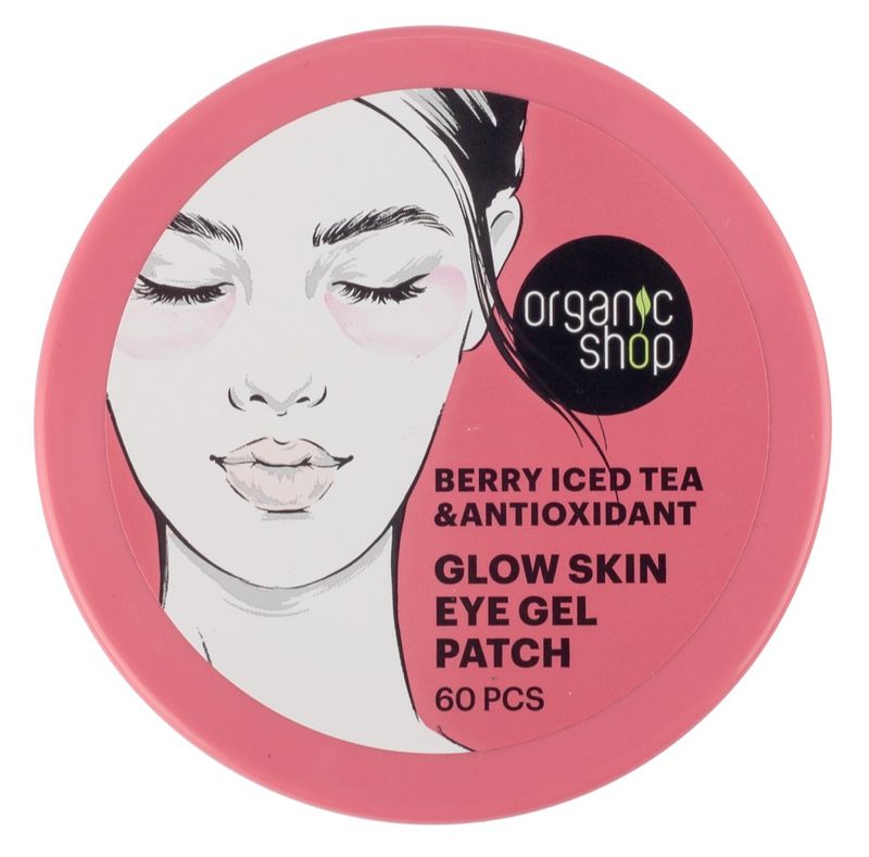 Foto van Organic shop berry iced tea & antioxidant glow skin eye gel patch