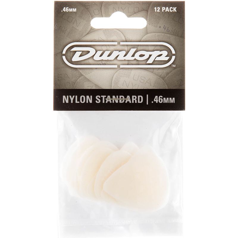 Foto van Dunlop nylon standard 0.46mm 12-pack plectrumset crème