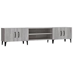 Foto van The living store tv-kast - tv-meubel 180x31.5x40 cm - grijs sonoma eiken