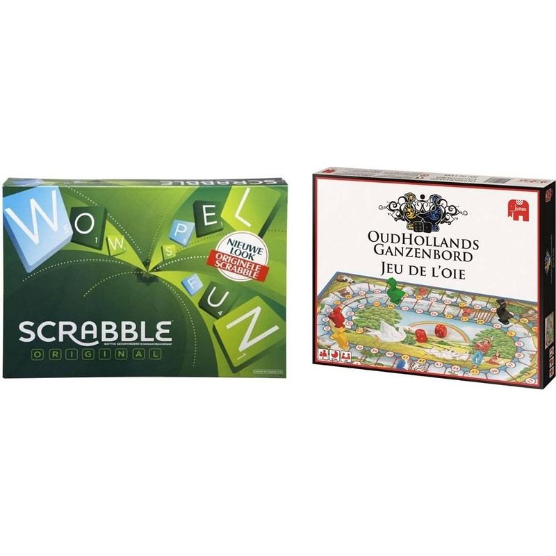 Foto van Spellenbundel - 2 stuks - scrabble original & ganzenbord