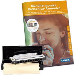 Foto van Cascha hh 1620 special blues mondharmonica set (de/en/fr/es) met lesboek