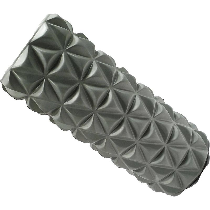 Foto van Massageroller massage roller foam roller fitness sport trigger point massage yoga 14,5 x 33 cm grijs