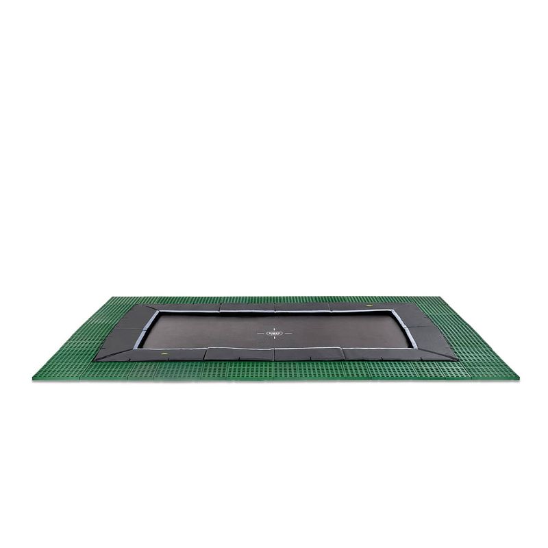 Foto van Exit dynamic groundlevel trampoline 275x458cm met freezone veiligheidstegels - zwart