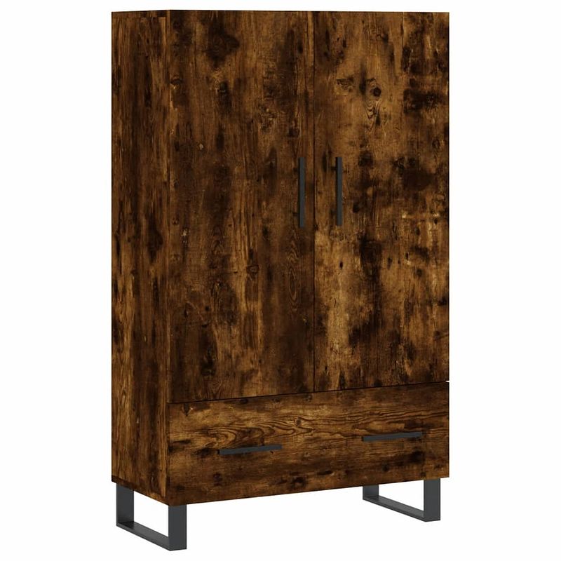 Foto van Vidaxl hoge kast 69,5x31x115 cm bewerkt hout gerookt eikenkleurig