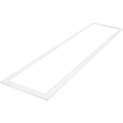 Foto van Led paneel - aigi - 30x120 helder/koud wit 6500k - 40w inbouw rechthoek - mat wit - aluminium - flikkervrij