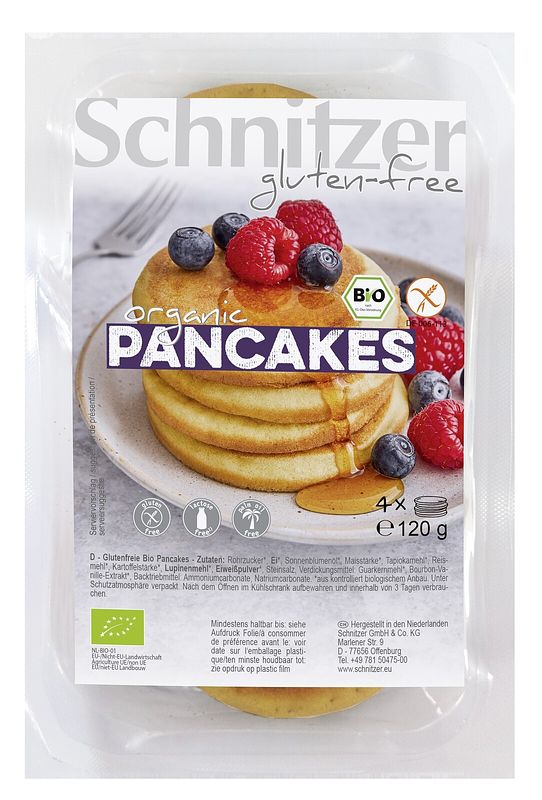 Foto van Schnitzer organic pancakes