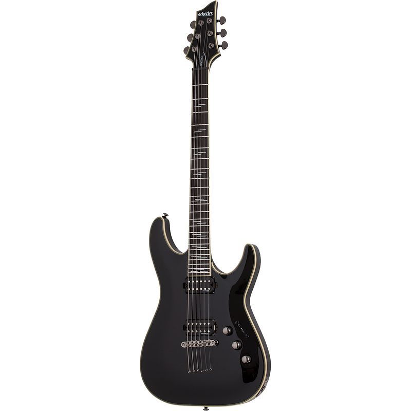 Foto van Schecter c-1 blackjack gloss black elektrische gitaar