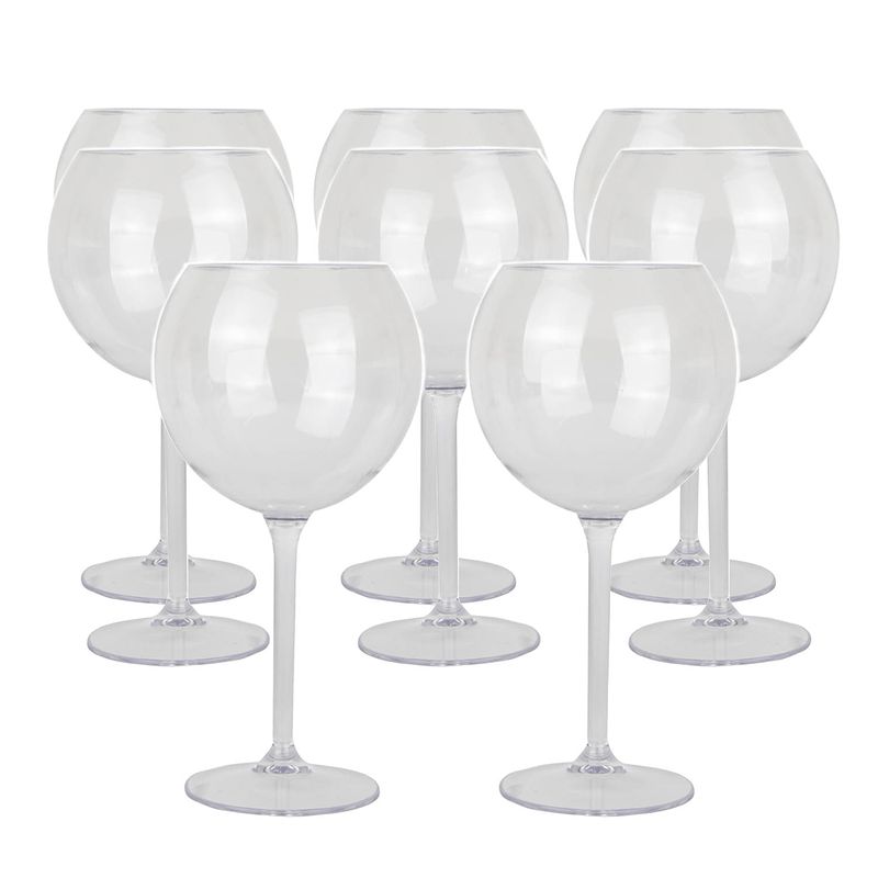 Foto van Depa gin/cocktail glas - 12x - transparant - onbreekbaar kunststof - 650 ml - cocktailglazen