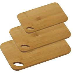 Foto van Bamboe houten snijplanken voordeel set in 3 verschillende formaten - snijplanken