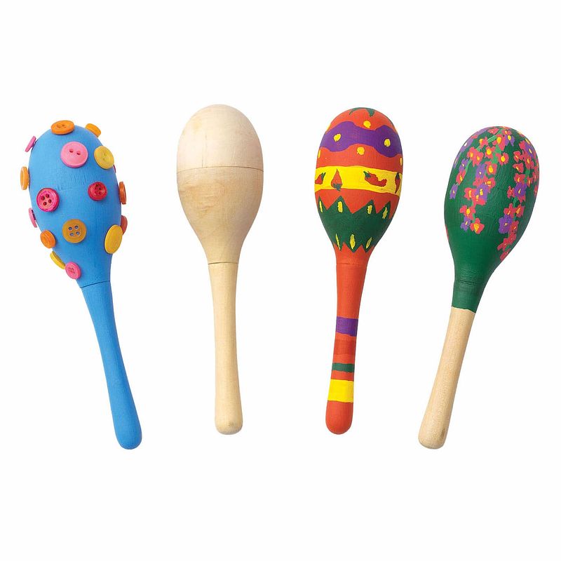 Foto van Colorations - - versier je eigen houten maracas set van 12