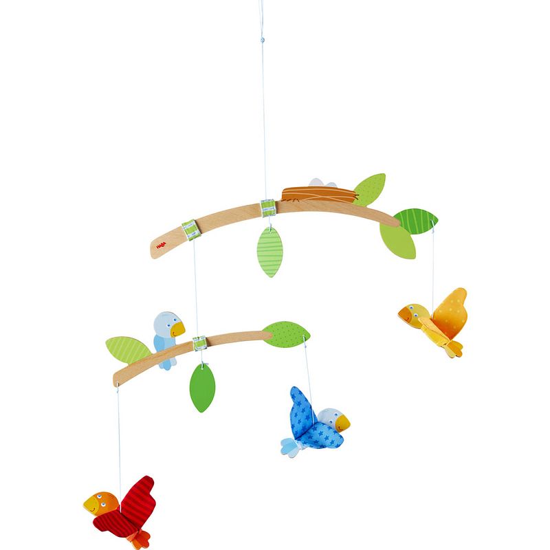 Foto van Haba mobiel vogeltjes junior 60 x 50 cm hout/polyester