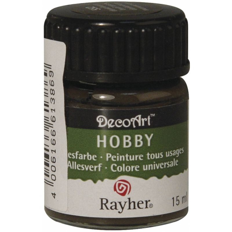 Foto van Acrylverf/hobbyverf donkerbruin 15 ml hobby materiaal - hobbyverf