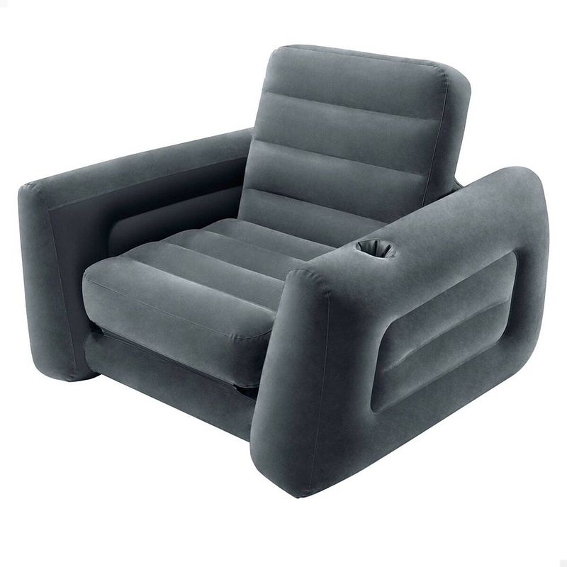 Foto van Opblaasbaar sofabed intex pull-out 177 x 66 x 224 cm grijs