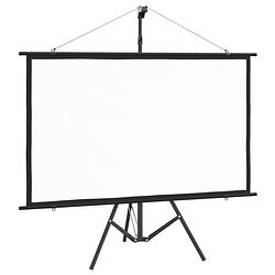 Foto van The living store projectiescherm - verstelbaar statief - 160 graden kijkhoek - 60"" - 137x85cm - matwit stof en ijzer -