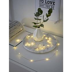 Foto van Konstsmide 1460-160 micro-lichtketting binnen werkt op batterijen aantal lampen 20 led warmwit verlichte lengte: 1.9 m