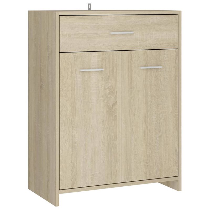 Foto van The living store badkaast - spaanplaat - 60 x 33 x 80 cm - sonoma eiken