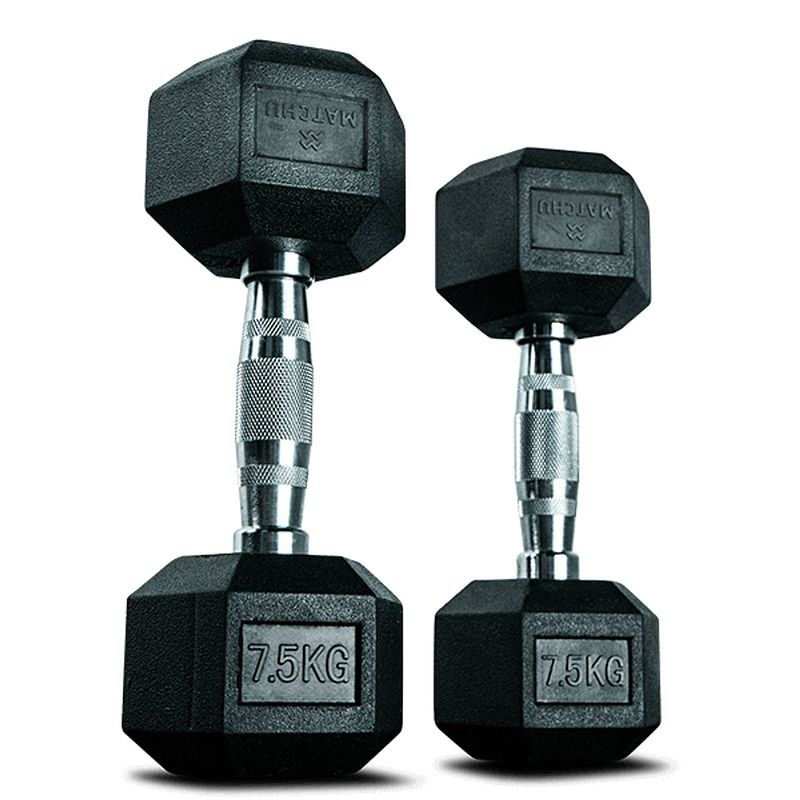 Foto van Matchu sports hexa dumbbells - 7,5 kg