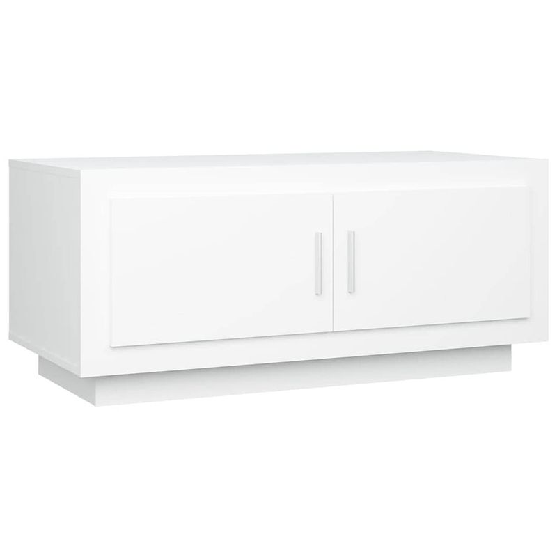 Foto van The living store salontafel - trendy wit - 102 x 50 x 45 cm - stevig frame