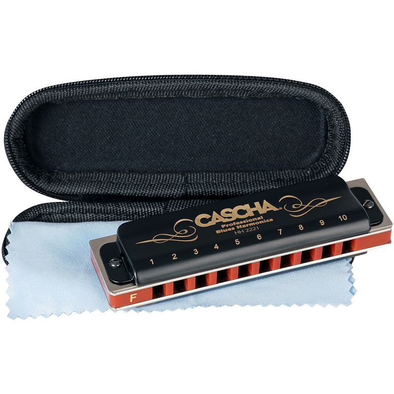 Foto van Cascha hh 2221 professional blues harmonica in f