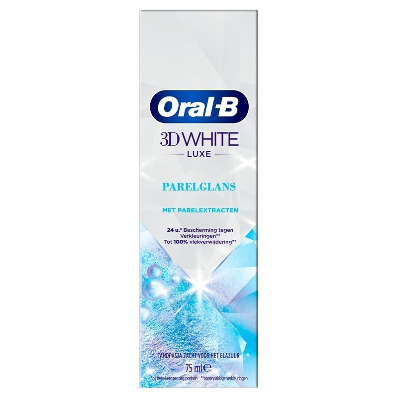 Foto van Oralb 3d white luxe pearl glow whitening tandpasta 75ml bij jumbo