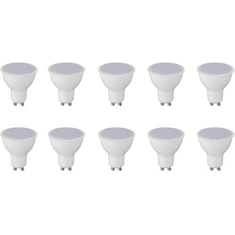 Foto van Led spot 10 pack - aigi - gu10 fitting - 6w - warm wit 3000k