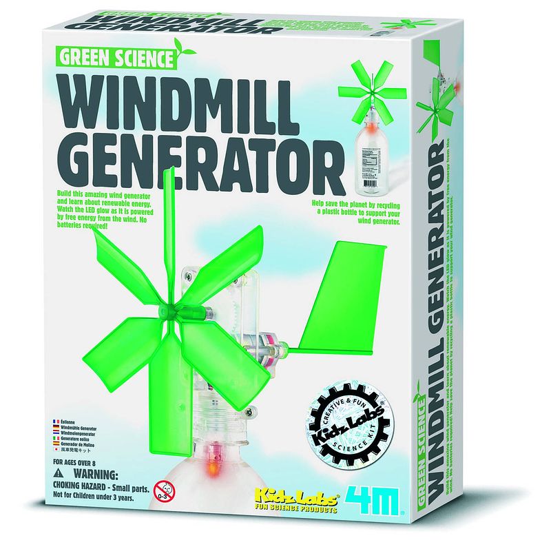 Foto van 4m kidzlabs green science: windmolen generator frans