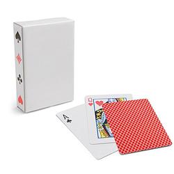 Foto van 1x setje van 54 speelkaarten rood - kaartspel