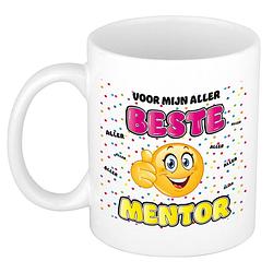 Foto van Bellatio decorations cadeau mok voor mentor - grappig - keramiek - 300 ml - juffendag - feest mokken