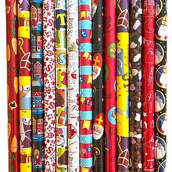 Foto van Sinterklaas cadeaupapier - sinterklaaspapier - sint inpakpapier - 2 meter x 70 cm - 10 rollen