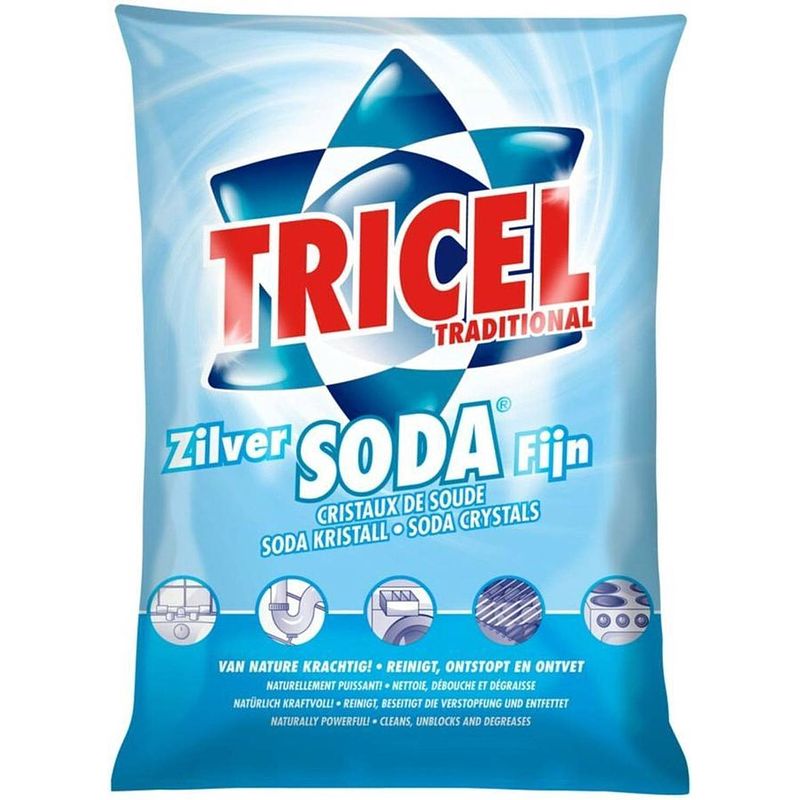 Foto van 12x tricel zilver soda fijn 1 kg