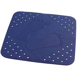 Foto van Ridder douchemat anti-slip plattfu?? 54x54 cm blauw 67263