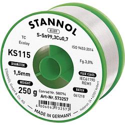 Foto van Stannol ks115 soldeertin, loodvrij spoel sn99,3cu0,7 250 g 1.5 mm