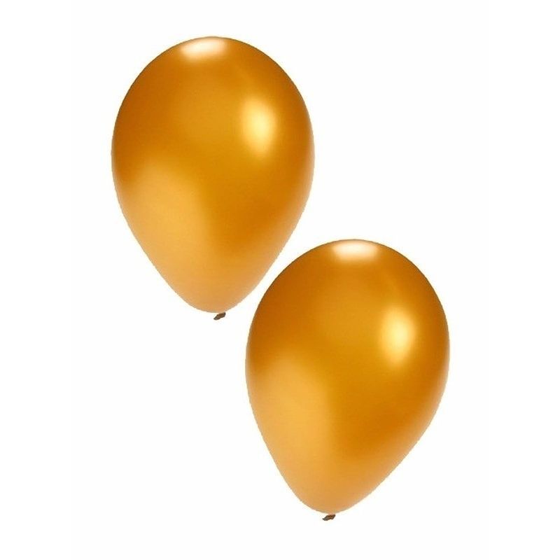 Foto van 300x gouden feest ballonnen - ballonnen