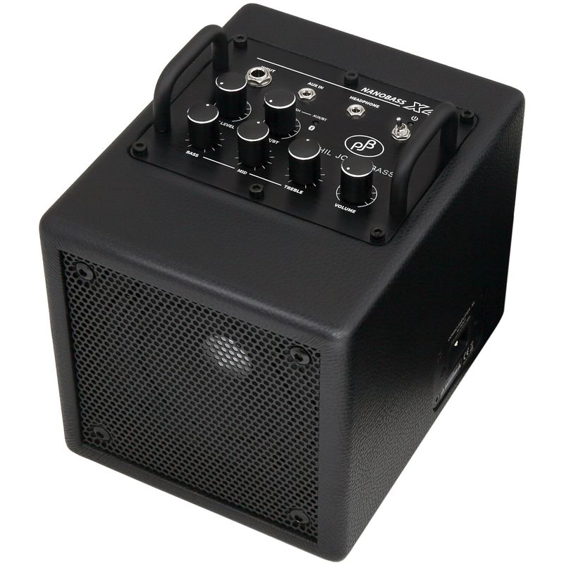 Foto van Phil jones bass x4 nanobass black 35w 1x4 inch versterker combo voor bas, keyboard, e-drums