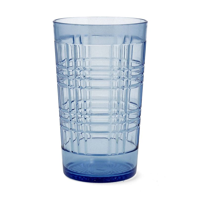 Foto van Glas quid viba blauw plastic 650 ml (12 stuks) (pack 12x)