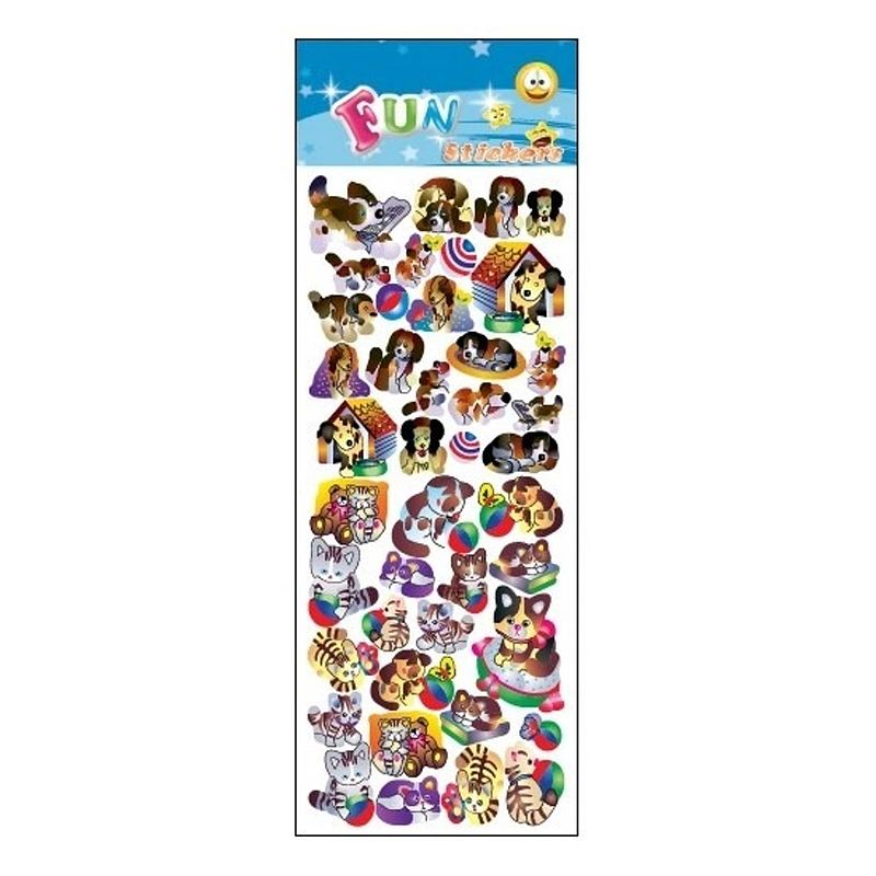 Foto van Stickervel animatie honden en katten - stickers