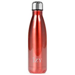 Foto van Izy bottles - thermosfles/isoleerfles 500ml - chroom rood