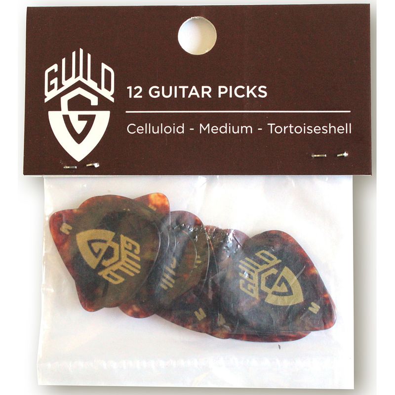 Foto van Guild celluloid picks medium plectrums (12-pack)